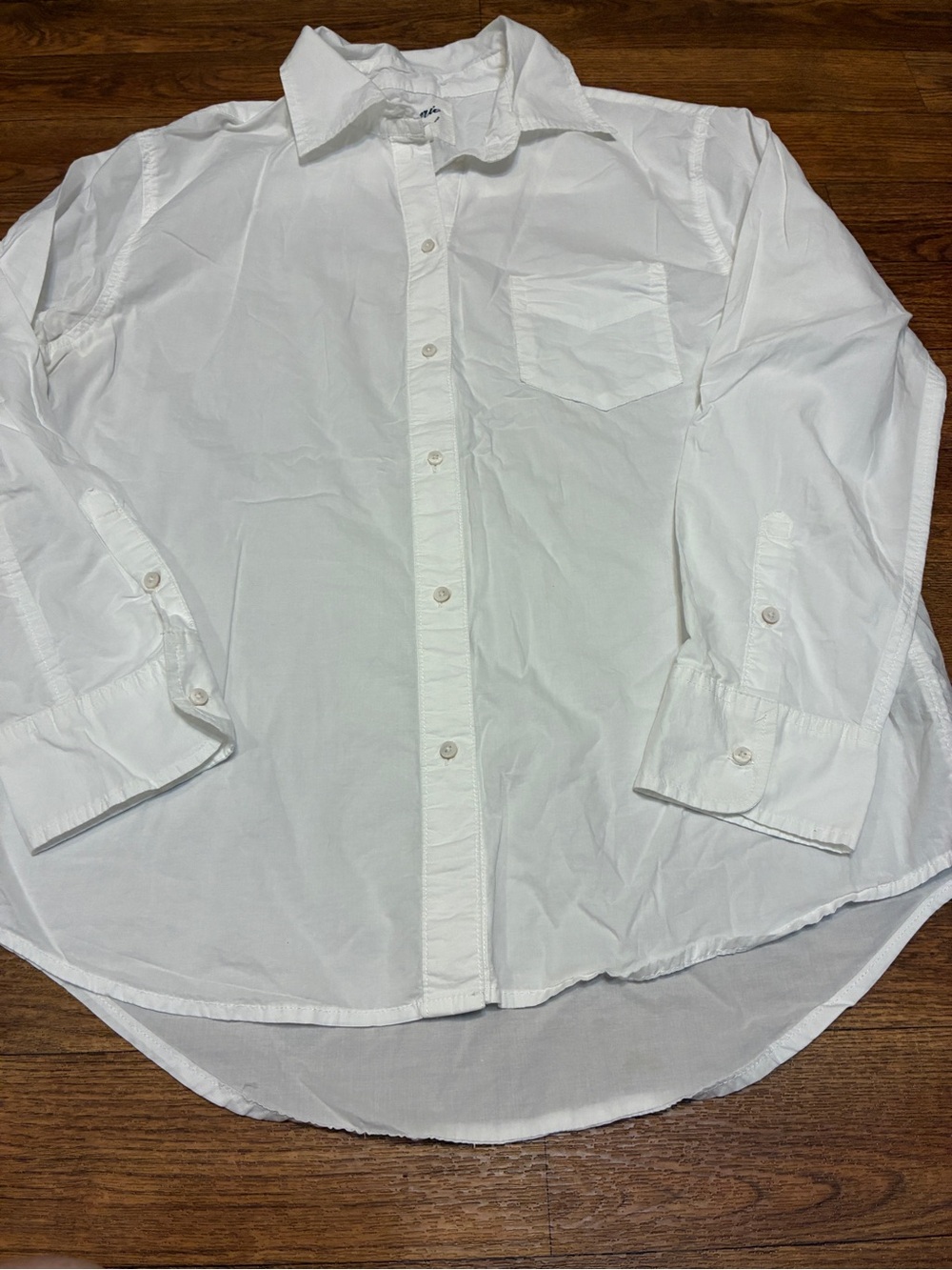 aerie White Women’s Long-Sleeve Button-Down Shirt Size XS